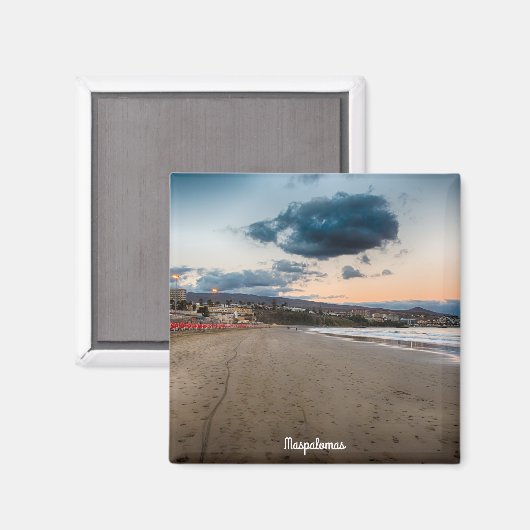 Aimant Coucher de soleil de Maspalomas (Recto/Verso)