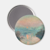 Aimant Coucher de soleil de Monet peinture impressionnist (Recto/Verso)