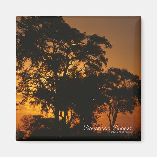 Aimant Coucher de soleil de Savannah (Devant)