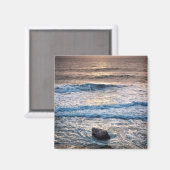 Aimant Coucher de soleil délicat sur la plage (Recto/Verso)