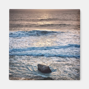 Aimant Coucher de soleil délicat sur la plage