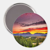 Aimant Coucher de soleil d'été à Snake River Vue (Recto/Verso)