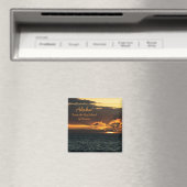 Aimant : Coucher de soleil d'Hawaï (Carré) (In Situ (Lave-vaisselle))