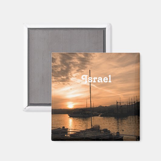 Aimant Coucher de soleil d'Israël (Recto/Verso)