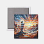 Aimant Coucher de soleil divin : Inspiration de la prière (Recto/Verso)