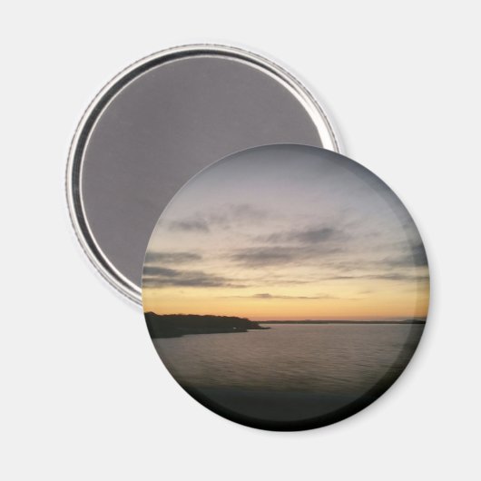 Aimant Coucher de soleil du lac Texoma (Recto/Verso)