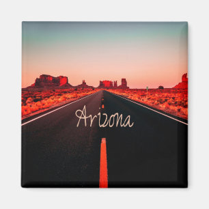 Aimant Coucher de soleil en Arizona, roches rouges du dés
