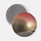 Aimant Coucher de soleil en hiver (Recto/Verso)