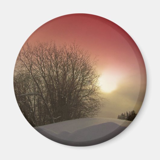 Aimant Coucher de soleil en hiver (Devant)