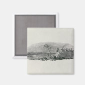 Aimant Coucher de soleil en hiver (Recto/Verso)