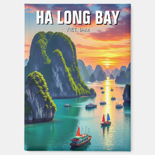 Aimant Coucher de soleil Ha Long Bay Vietnam