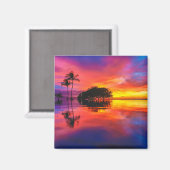Aimant Coucher de soleil majestueux | Wailea Beach, Maui, (Recto/Verso)