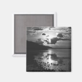Aimant Coucher de soleil noir - Étude sur l'aimant monoch (Recto/Verso)