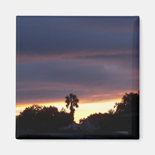 Aimant coucher de soleil orageux (Devant)