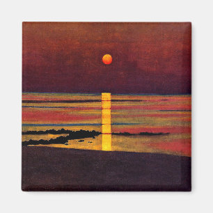 Aimant Coucher de soleil, peinture d'art