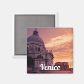 Aimant Coucher de soleil sur la basilique de Venise (Recto/Verso)