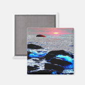Aimant Coucher de soleil sur la mer..... (Recto/Verso)