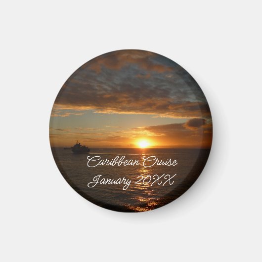 Aimant Coucher de soleil sur la mer II (Devant)