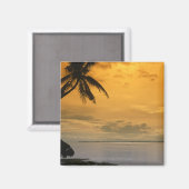 Aimant Coucher de soleil sur la plage (Recto/Verso)