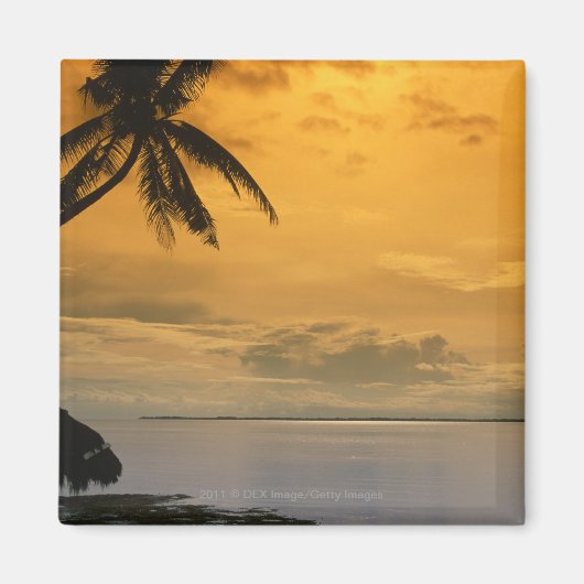 Aimant Coucher de soleil sur la plage (Devant)
