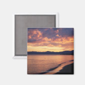 Aimant Coucher de soleil sur la plage (Recto/Verso)