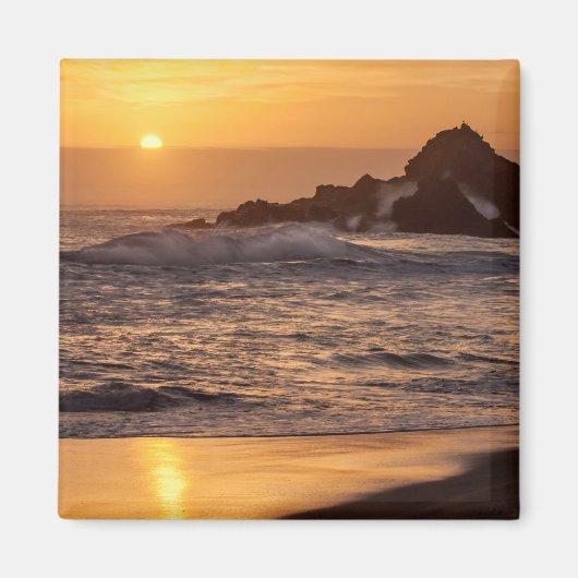 Aimant Coucher De Soleil Sur La Plage De Pfeiffer (Devant)