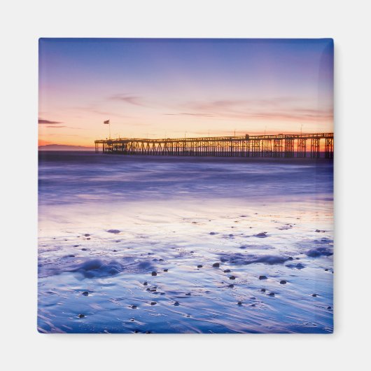 Aimant Coucher De Soleil Sur La Plage De Ventura Pier (Devant)