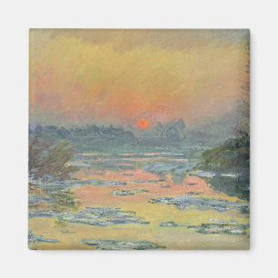 Aimant Coucher de soleil sur la Seine en hiver (Claude Mo