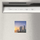 Aimant Coucher de soleil sur la ville de Doha, Qatar (In Situ (Lave-vaisselle))