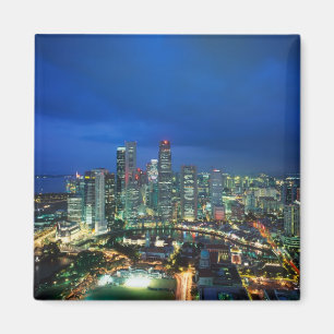 Aimant Coucher de soleil sur la ville de Singapour, Singa