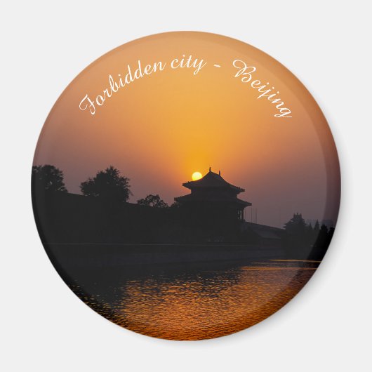 Aimant Coucher de soleil sur la ville interdite - Pékin, (Devant)