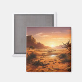 Aimant Coucher de soleil sur le désert (Recto/Verso)
