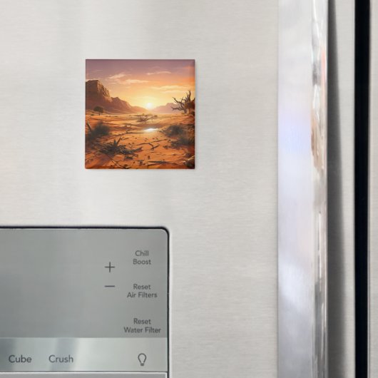 Aimant Coucher de soleil sur le désert (In situ (réfrigérateur))