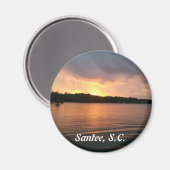 Aimant Coucher de soleil sur le lac Marion Santee SC (Recto/Verso)