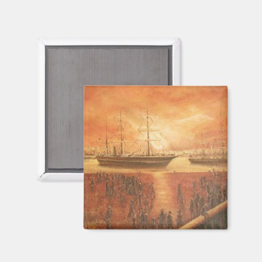 Aimant Coucher de soleil sur le passé (Recto/Verso)