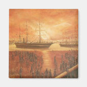 Aimant Coucher de soleil sur le passé (Devant)