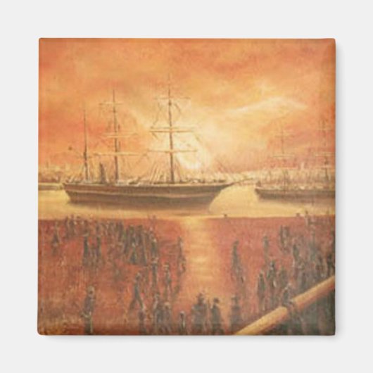 Aimant Coucher de soleil sur le passé (Devant)