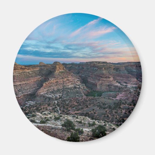 Aimant Coucher de soleil sur Little Grand Canyon - Vue su (Devant)