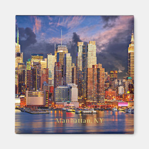 Aimant Coucher de soleil sur Manhattan, NY