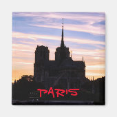 Aimant Coucher de soleil sur Notre Dame de Paris - Paris, (Devant)