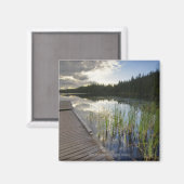 Aimant Coucher De Soleil Sur Un Petit Lac (Recto/Verso)