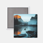 Aimant Coucher de soleil sur Yosemite (Recto/Verso)