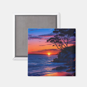 Aimant Coucher de soleil tropical