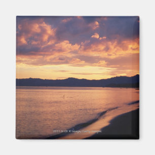 Aimant Coucher du soleil à la plage