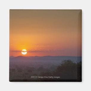 Aimant Coucher du soleil au-dessus du paysage africain