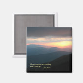 Aimant Coucher du soleil dans les Smokies : Mtns appellen (Recto/Verso)
