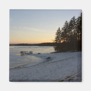 Aimant Coucher du soleil d'hiver