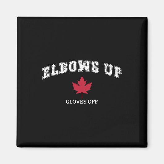 Aimant Coudes relevés gants éteints Fun Hockey Drapeau Ca (Devant)