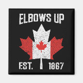 Aimant Coudes vers le haut Canada Véritable Nord Fier Can (Devant)