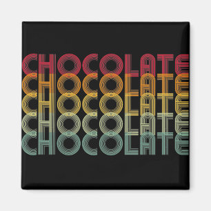 Aimant couleur arc-en-ciel au chocolat rétro